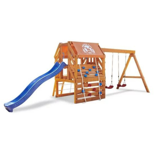 Large wooden swing - swing, slides