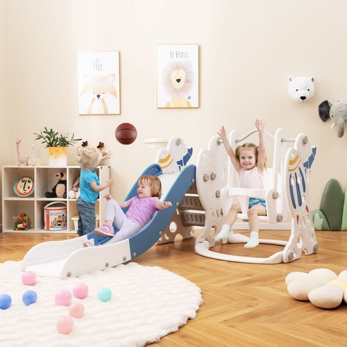 Slide and swing set - and,