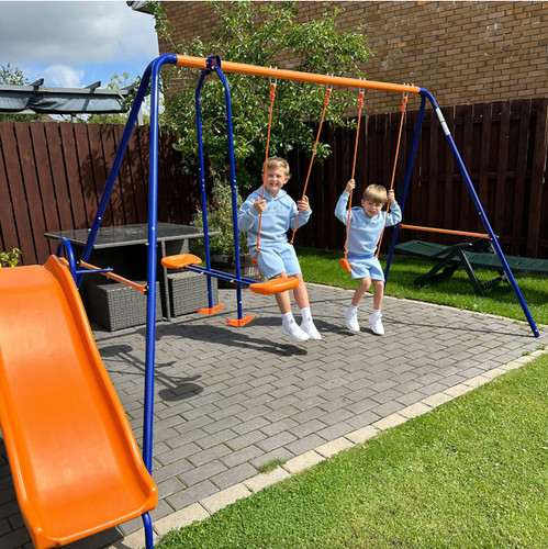 Kids swing set metal outdoor - set,